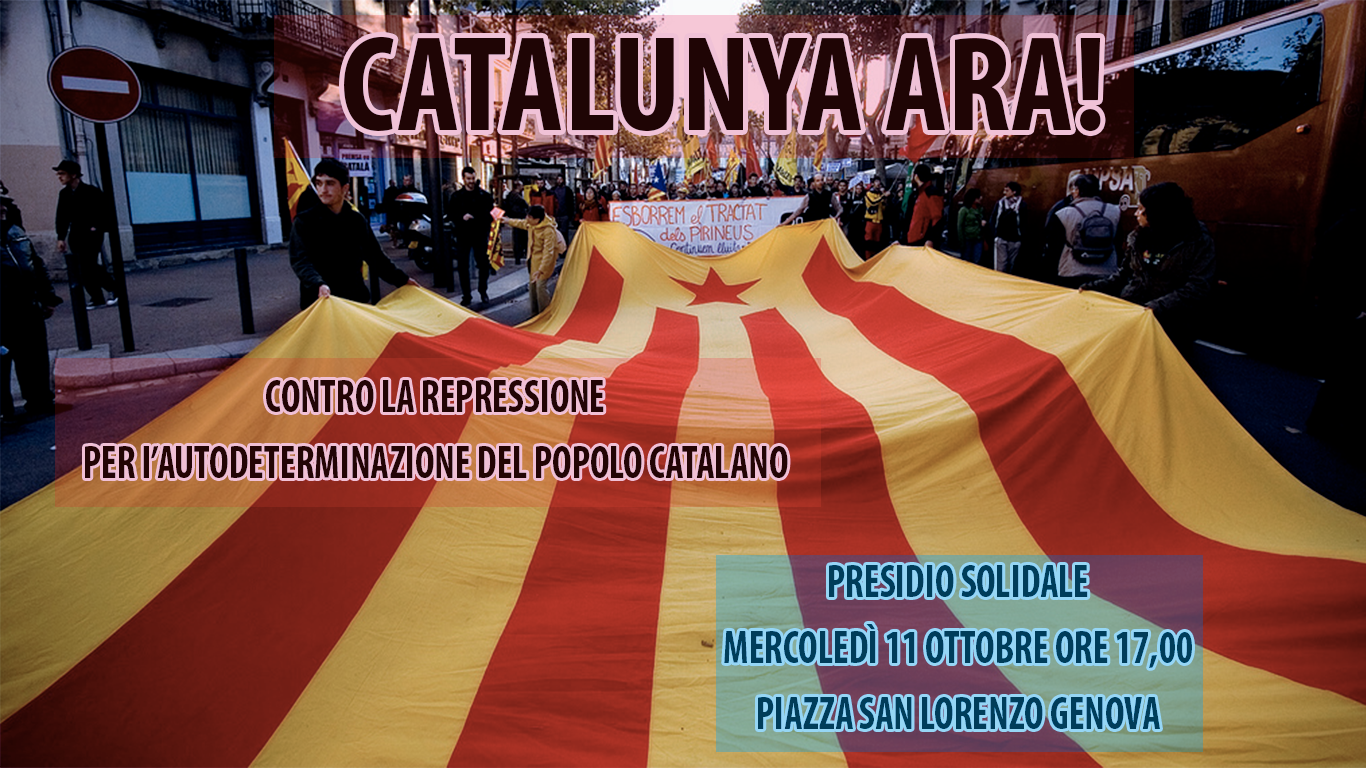 Presidio solidarietà con il popolo catalano